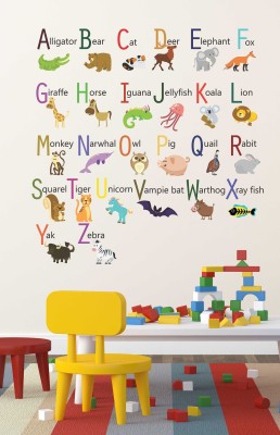 Littlebuds 70 cm ALPHABETS Removable Sticker(Pack of 1)