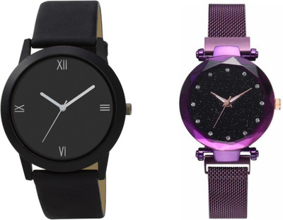 Shreenath Traders SN-33-4004 New Purple Color Shade Galaxy Dial Analog Watch - For Men & Women