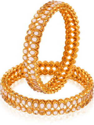 YouBella Alloy Gold-plated Bangle Set(Pack of 2)