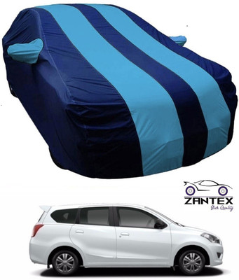 ZANTEX Car Cover For Nissan Go (With Mirror Pockets)(Blue)