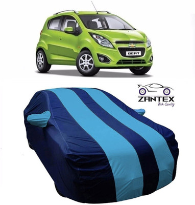 ZANTEX Car Cover For Chevrolet Beat (With Mirror Pockets)(Blue)
