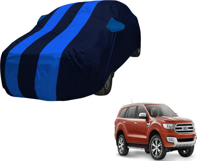 Amanzo Car Cover For Ford Endeavour (With Mirror Pockets)(Blue)