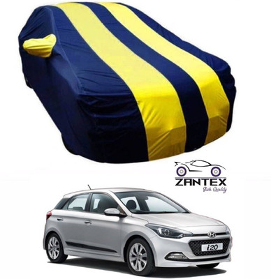 ZANTEX Car Cover For Hyundai Elite i20 (With Mirror Pockets)(Blue, Yellow)