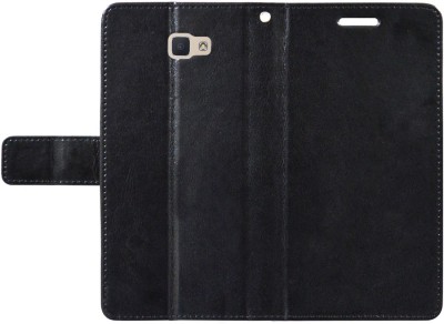 COVERBLACK Flip Cover for Samsung J7 Prime - SM-G610FZKDINS(Black, Grip Case, Pack of: 1)