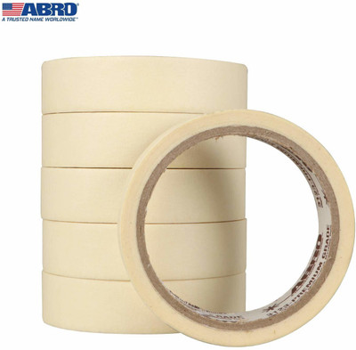 ABRO Multipurpose Self Adhesive Masking Tape Roll Manual Multipurpose Self Adhesive Masking Tape Roll (Manual)(Set of 6, White)