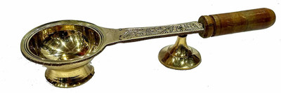 Rolimoli Kapoor Aarti Brass Diya / Kapur Dhoop Diva for Pooja Brass Table Diya Brass Table Diya(Height: 1 inch)