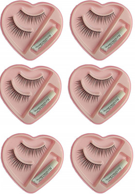 JOTKAPARKASH Eyelashes with Glue(Pack of 6)