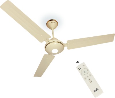 MAYA DC 12 V SUPPLY BLDC CEILING FAN WITH REMOTE 1200 mm BLDC Motor with Remote 3 Blade Ceiling Fan(Ivory, Pack of 1)