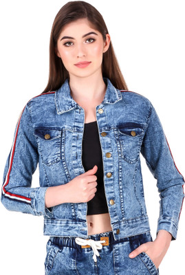 VOXATI 3/4th Sleeve Solid Women Denim Jacket