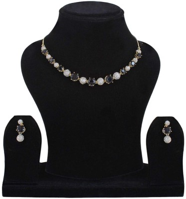 YouBella Alloy Gold-plated Black Jewellery Set(Pack of 1)
