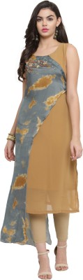 AD4U Women Solid A-line Kurta(Grey)