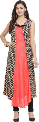 AD4U Women Solid A-line Kurta(Pink)