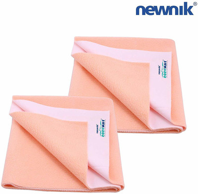 COZYMAT Fleece Baby Bed Protecting Mat(Peach, Large, Pack of 2)