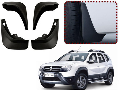 Auto Kite Front Mud Guard, Rear Mud Guard For Renault Duster 2015(Black)