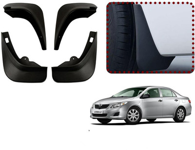 Auto Kite Front Mud Guard, Rear Mud Guard For Toyota Corolla 2010(Black)