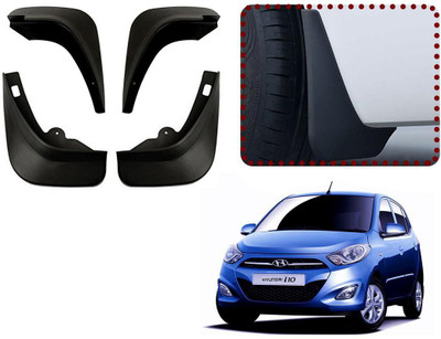 Auto Kite Front Mud Guard, Rear Mud Guard For Hyundai i10 2012(Black)