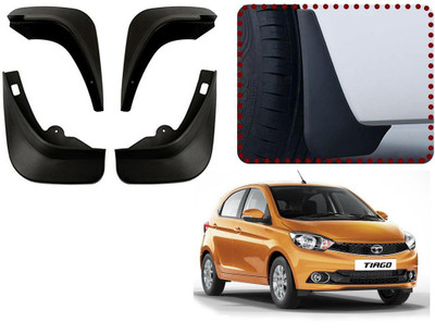 Auto Kite Front Mud Guard, Rear Mud Guard For Tata Tiago 2015(Black)