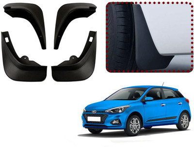 Auto Kite Front Mud Guard, Rear Mud Guard For Hyundai Elite i20 2018(Black)