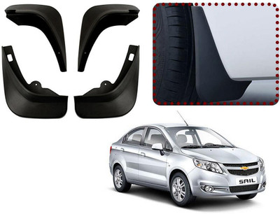 Auto Kite Front Mud Guard, Rear Mud Guard For Chevrolet Sail 2015(Black)