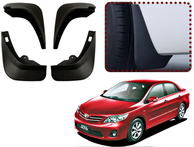 Auto Kite Front Mud Guard, Rear Mud Guard For Toyota Corolla Altis 2008(Black)