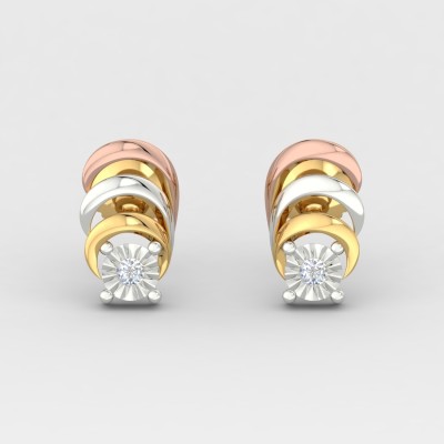 ShipJewel Yellow Gold 18kt Diamond Stud Earring