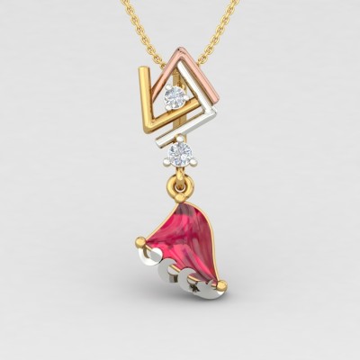 ShipJewel Ring the Bells Pendant-18KT Gold 18kt Diamond, Ruby Yellow Gold Pendant