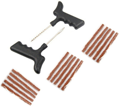 Adhvik Universal Car & Bike 15 Rubber Strips Plugs Tubeless Flat Tyre Tubeless Tyre Puncture Repair Kit