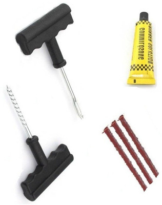 Adhvik Universal Car & Bike 3 Rubber Strips Plugs Tubeless Flat Tyre Tubeless Tyre Puncture Repair Kit