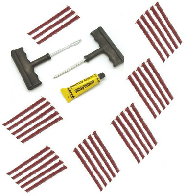 De AUTOCARE Universal Car & Bike 33 Rubber Strips Plugs Tubeless Flat Tyre Tubeless Tyre Puncture Repair Kit