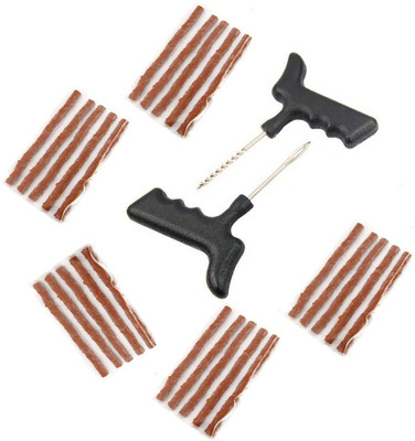 Adhvik Universal Car & Bike 25 Rubber Strips Plugs Tubeless Flat Tyre Tubeless Tyre Puncture Repair Kit