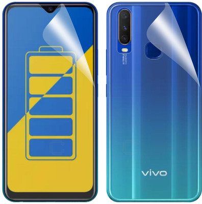 CASE CREATION Front and Back Screen Guard for Vivo Y15(Pack of 2)