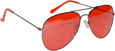 PETER JONES Aviator Sunglasses(For Men & Women, Red)