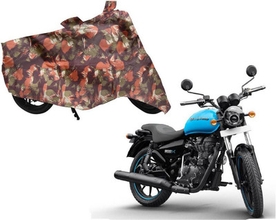 AUTO PEARL Two Wheeler Cover for Royal Enfield(Thunderbird 500, Green, Orange)