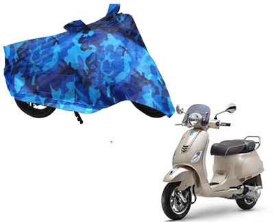 Auto Kite Waterproof Two Wheeler Cover for Piaggio(Vespa, Blue)