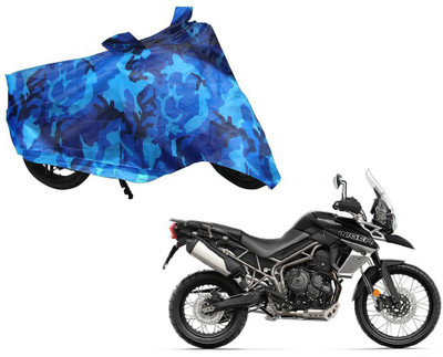 AUTO PEARL Two Wheeler Cover for Triumph(Tiger 800 XCA, Blue)