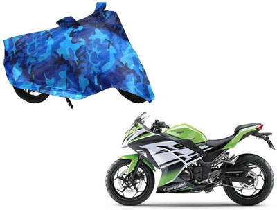 Auto Kite Waterproof Two Wheeler Cover for Kawasaki(Ninja 250, Blue)