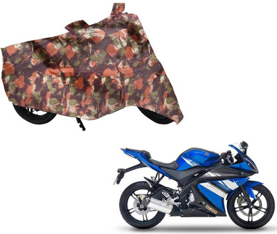 Auto Kite Two Wheeler Cover for Yamaha(YZF R15 S, Green, Orange)