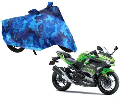 Auto Kite Waterproof Two Wheeler Cover for Kawasaki(Ninja, Blue)