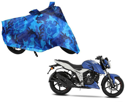 AUTO PEARL Two Wheeler Cover for TVS(Apache RTR 160, Blue)