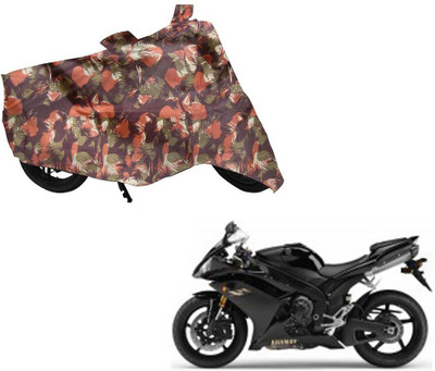 Auto Kite Two Wheeler Cover for Yamaha(YZF R1, Green, Orange)