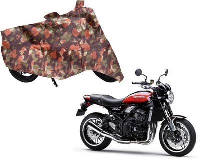 AUTO PEARL Two Wheeler Cover for Kawasaki(Z250, Green, Orange)