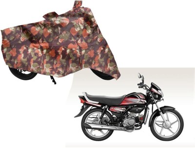 Auto Kite Waterproof Two Wheeler Cover for Hero(HF Deluxe, Green, Orange)