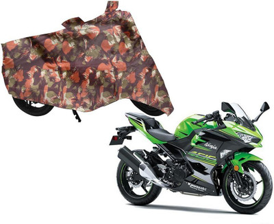 Auto Kite Waterproof Two Wheeler Cover for Kawasaki(Ninja, Green, Orange)