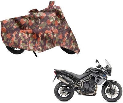 Auto Kite Two Wheeler Cover for Triumph(Tiger 800 XR, Green, Orange)