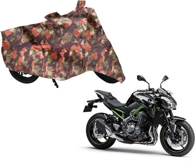 Auto Kite Waterproof Two Wheeler Cover for Kawasaki(Z800, Green, Orange)