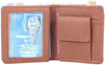NERIYA Men Tan Artificial Leather Wallet(4 Card Slots)