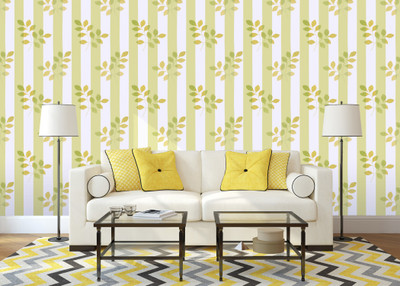 akadeco Paper, Vinyl Classics Green, White Wallpaper(L x W: 330 cm x 45 cm)