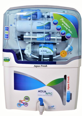 Aqua Fresh nyc blue mineral+ro+uv+uf+tds 15 L RO + UV + UF + TDS Water Purifier(White, Blue)