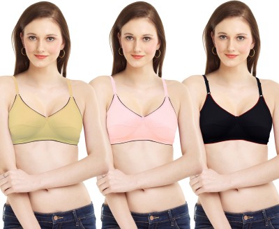 Madam Madam Casual Everyday T-Shirt Bras Women T-Shirt Non Padded Bra(Multicolor)