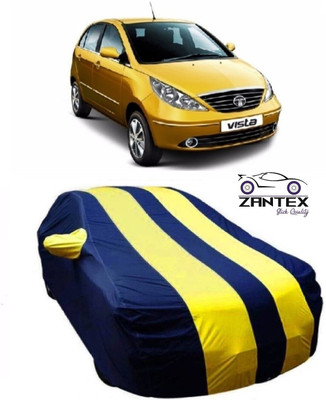 ZANTEX Car Cover For Tata Vista (With Mirror Pockets)(Blue, Yellow)